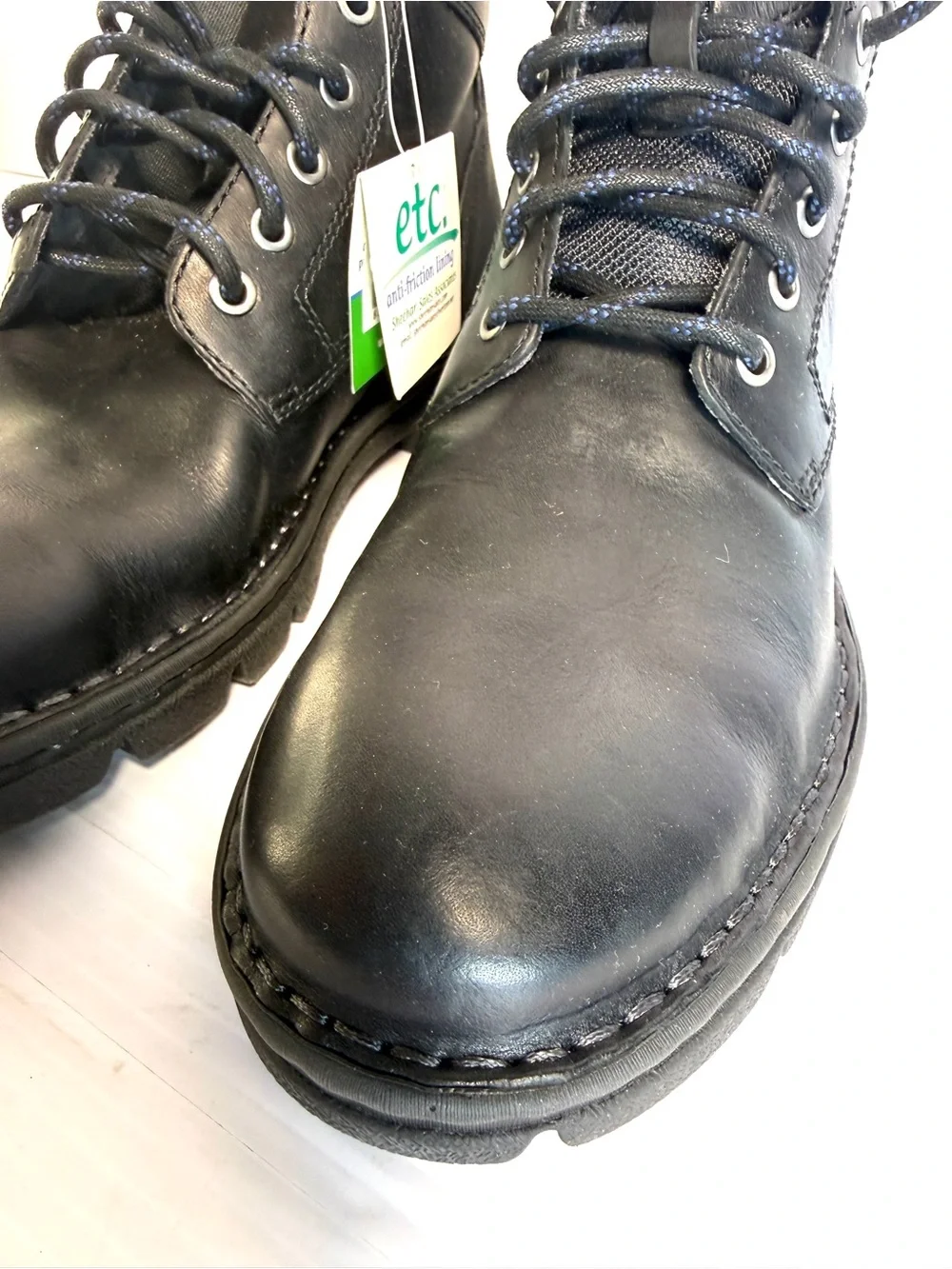 Rockport Unisex Black Leather Lace-Up Ankle Boots